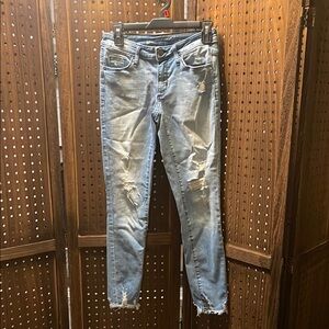 Universal Thread Blue‎ Skinny Jeans with Distressed Details